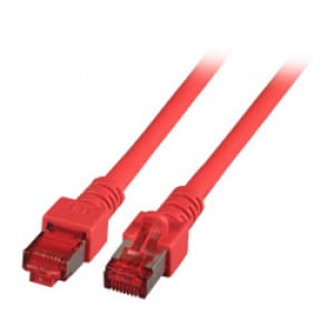 RJ45 Patch cable S/FTP, Cat.6, LSZH, red