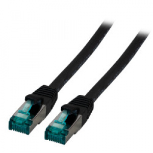 RJ45 Patch cable S/FTP, Cat. 6A, black