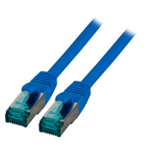 RJ45 Patch cable S/FTP, Cat. 6A, blue