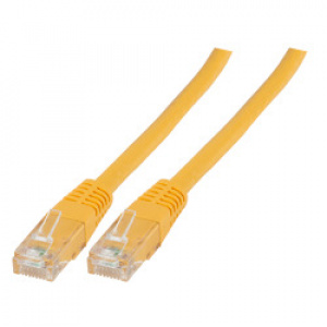 RJ45 Patch cable U/UTP, Cat.6, PVC, CCA, yellow
