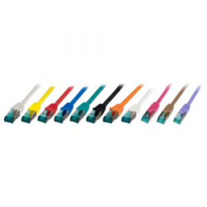 RJ45 Patchkabel S/FTP, Cat. 6A, brown
