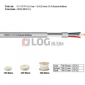 OEM 2+1 CCTV CCA Kamera Kablosu Kaliteli