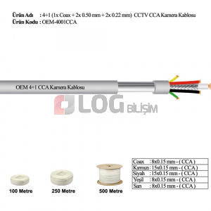 OEM 4+1 CCTV CCA Kamera Kablosu Kaliteli